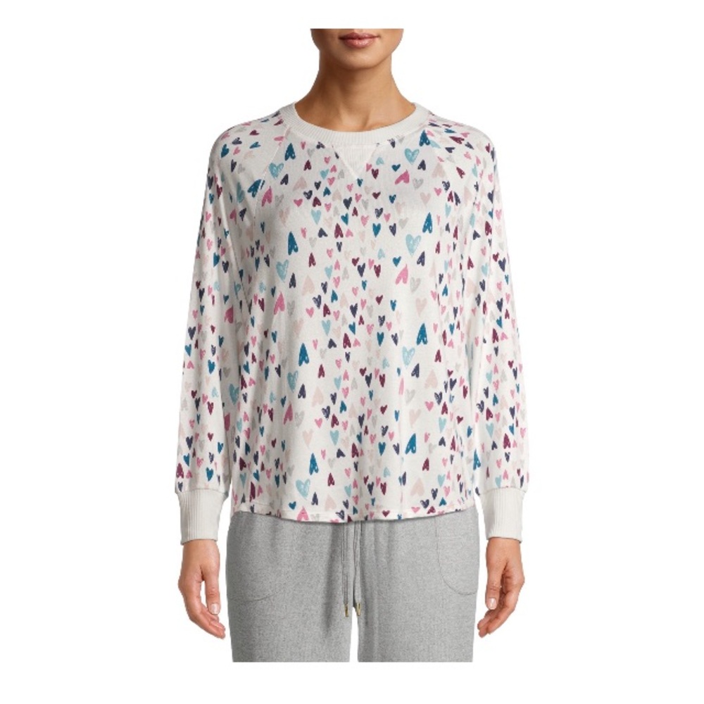 NWT Women's Heart Hacci Pajama Top